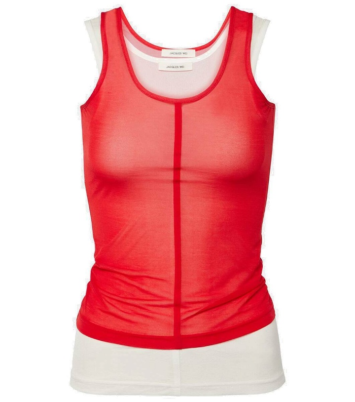 Photo: Jacques Wei Layered jersey tank top