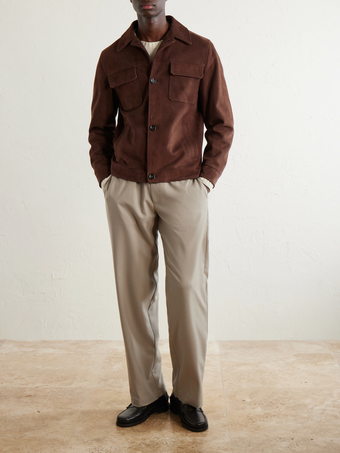 Lardini - Suede Jacket - Brown