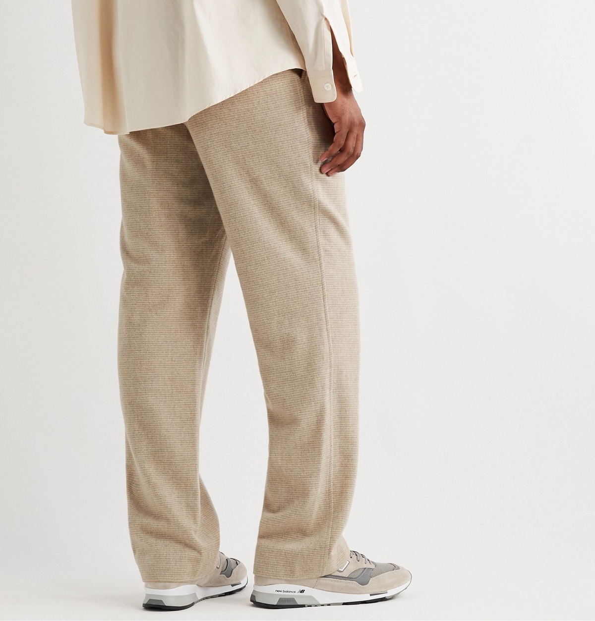 Auralee - Wool and Cashmere-Blend Flannel Drawstring Trousers