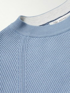 Brunello Cucinelli - Ribbed Cotton Sweater - Blue