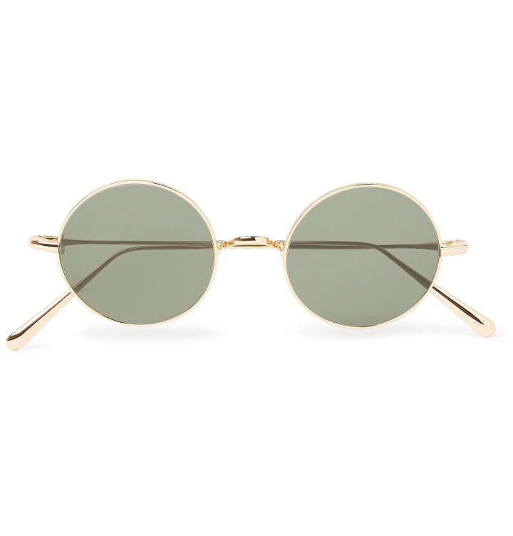 Photo: Cubitts - Guilford Round-Frame Gold-Tone Metal Sunglasses - Gold