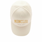 Moncler Men's Arch Logo Cap in Off White