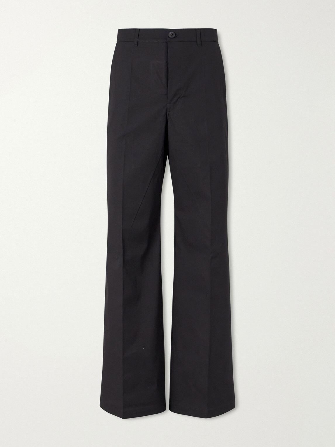 Rick Owens - Wide-Leg Cotton-Blend Canvas Trousers - Black