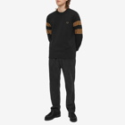 Fred Perry Authentic Men's Tipped Sleeve Crew Neck Sweat in Black