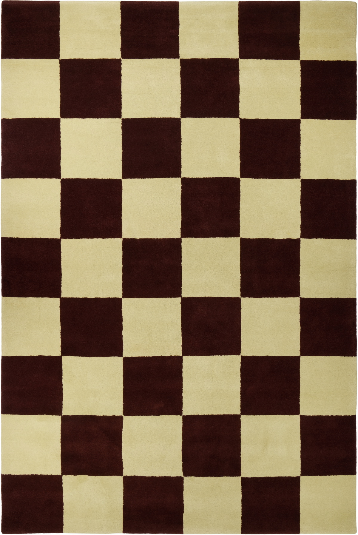 HEM Burgundy & Green Pattern Large Rug
