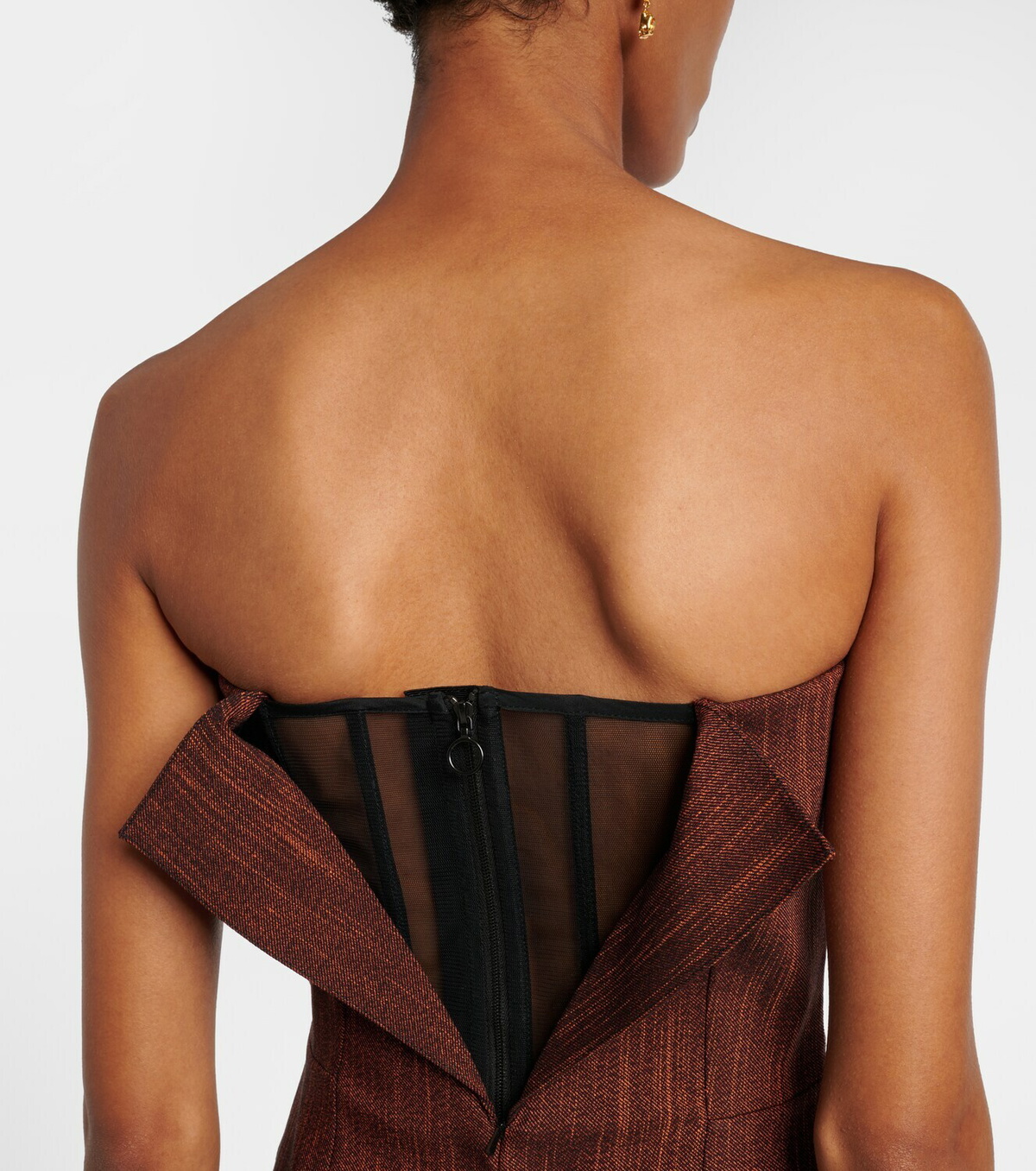 Roksanda Shani wool and cotton bustier gown