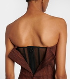 Roksanda Shani wool and cotton bustier gown