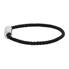 Le Gramme Black and Silver Slick Polished Le 5 Grammes Cable Bracelet