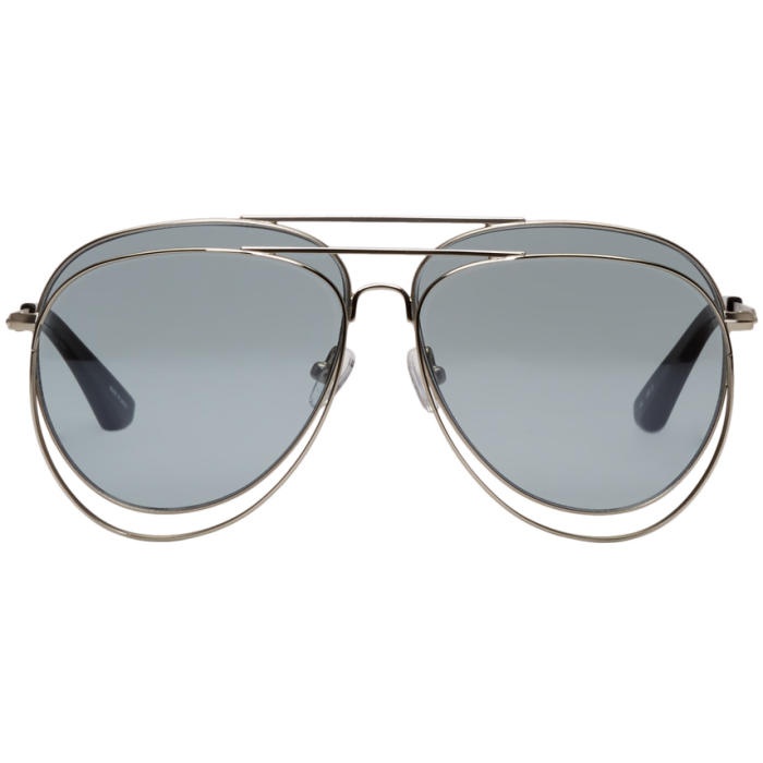 Photo: Bless Blue and Silver Double Aviator Sunglasses 