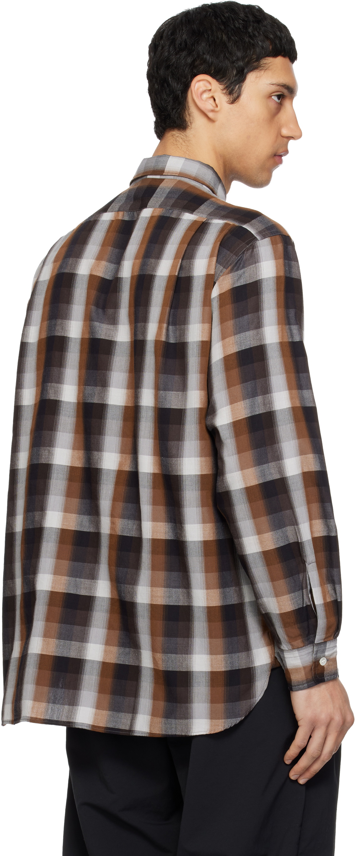 nanamica Brown Regular Collar Wind Shirt