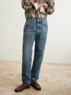 Thom Sweeney - Straight-Leg Distressed Jeans - Blue