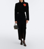 Khaite Lachlan cotton velvet pencil skirt