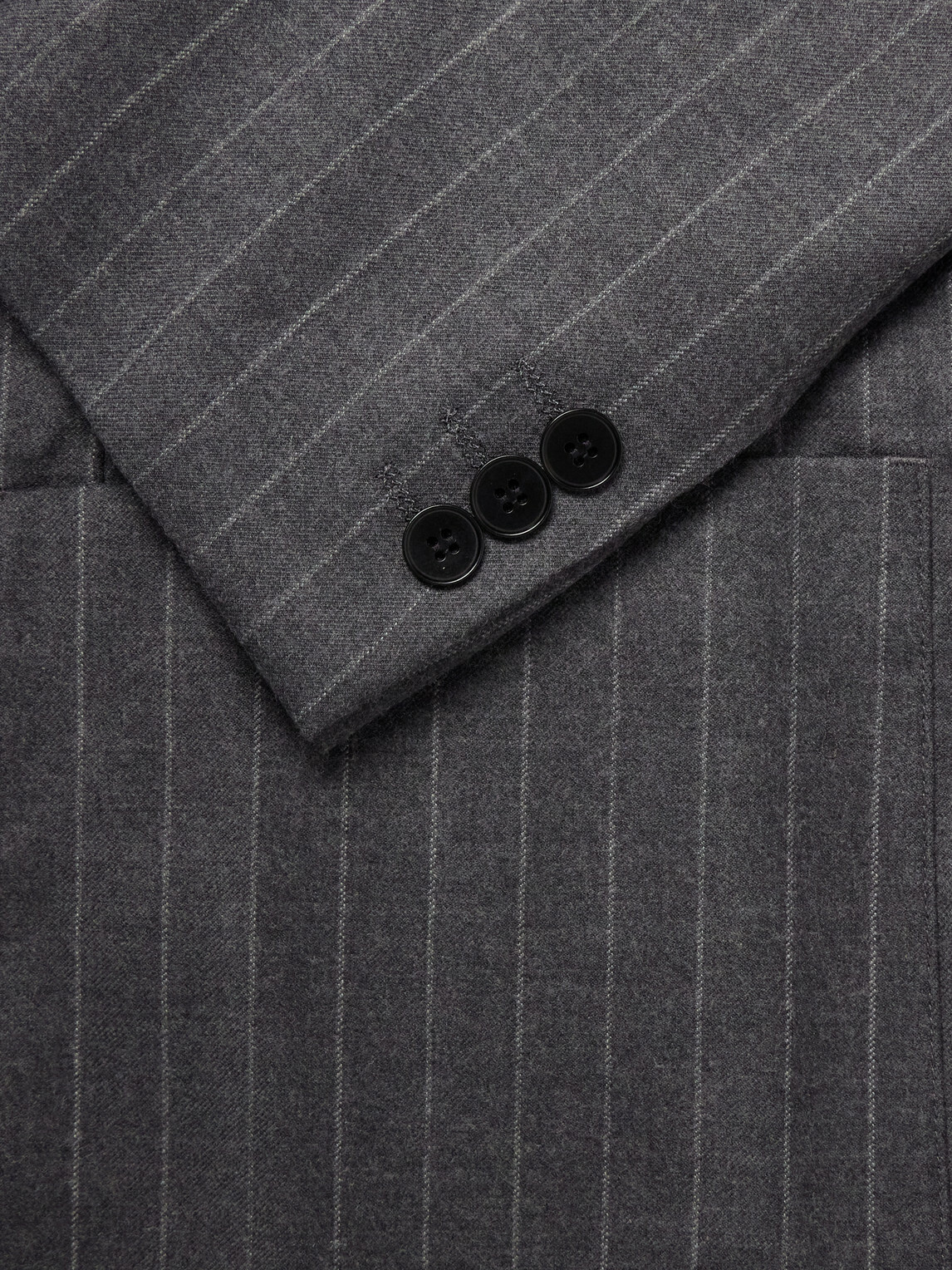 NN07 - Jordin 10052 Pinstripe Double-Breasted Suit Jacket - Gray