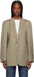 Filippa K Taupe Tailored Herringbone Blazer