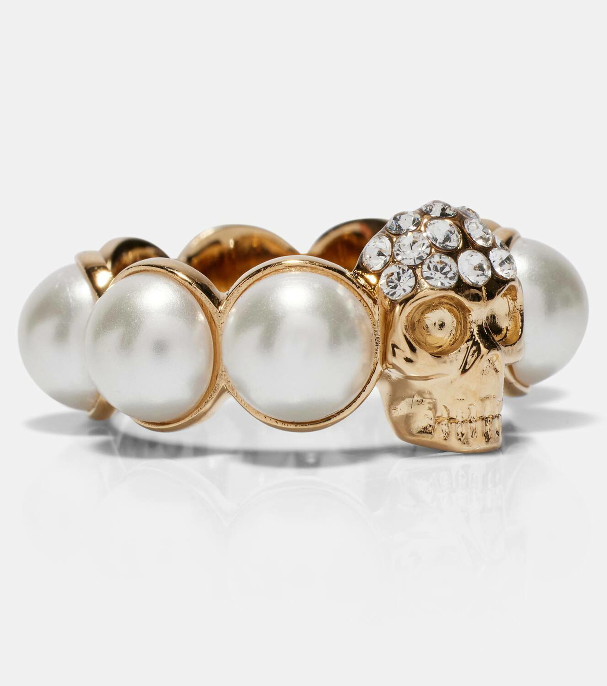 McQueen Skull embellished ring