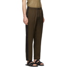 Dries Van Noten Khaki and Black Perkino Tape Trousers