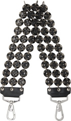 Stefan Cooke Black Short Button Bag Strap