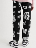iggy - Merch Table Tapered Printed Cotton-Jersey Sweatpants - Black