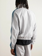 Marni - Striped Leather Track Jacket - Gray