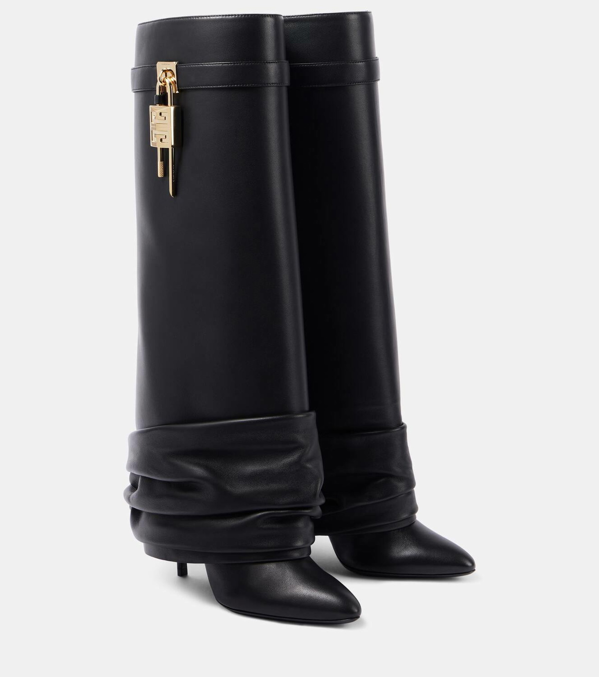 Shark Lock Boots In Leather