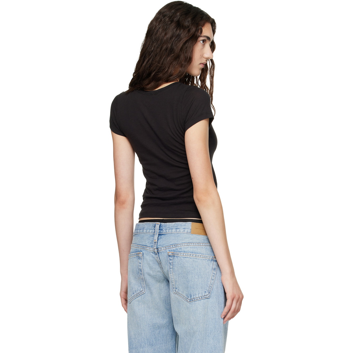 Raimundo Langlois Black Cap-Sleeve T-shirt