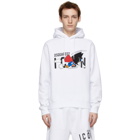 Dsquared2 White Mascot Cool Hoodie