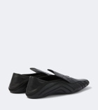 Gucci Mesh-trimmed leather loafers