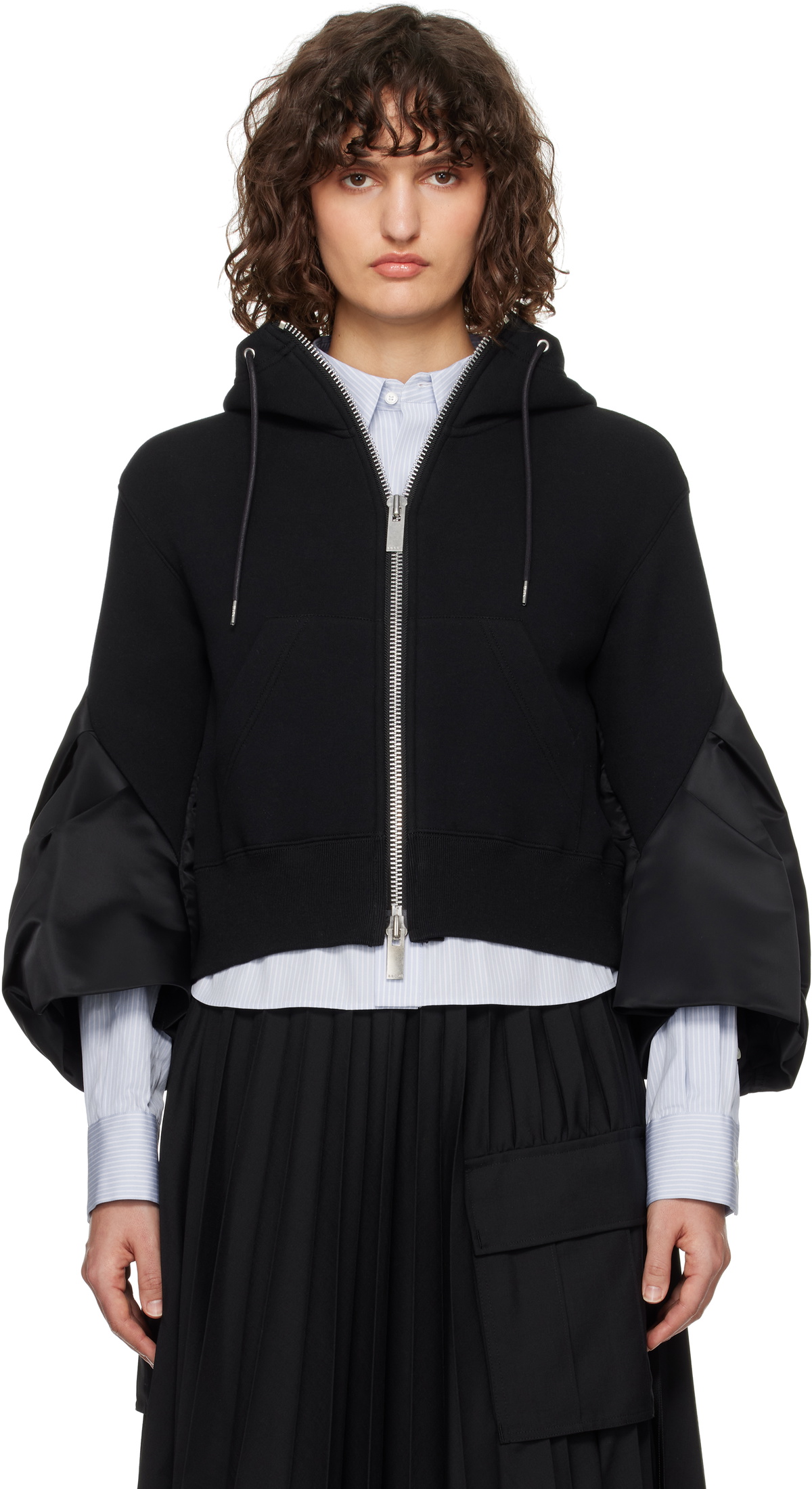 sacai Navy & Khaki Sponge Hoodie Sacai
