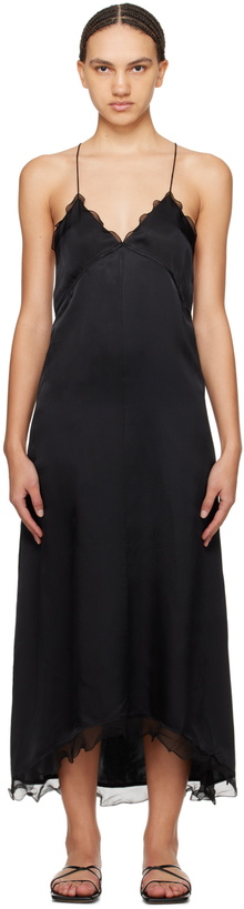 Photo: Filippa K Black Structure Frill Maxi Dress
