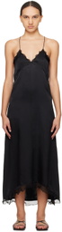 Filippa K Black Structure Frill Maxi Dress