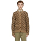 Gucci Brown Wool GG Cardigan