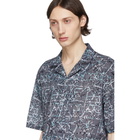 Z Zegna Blue Cracked Check Shirt