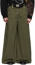 LU'U DAN Khaki Cover Trousers