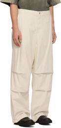 Maison MIHARA YASUHIRO Beige Ripstop Parachute Trousers
