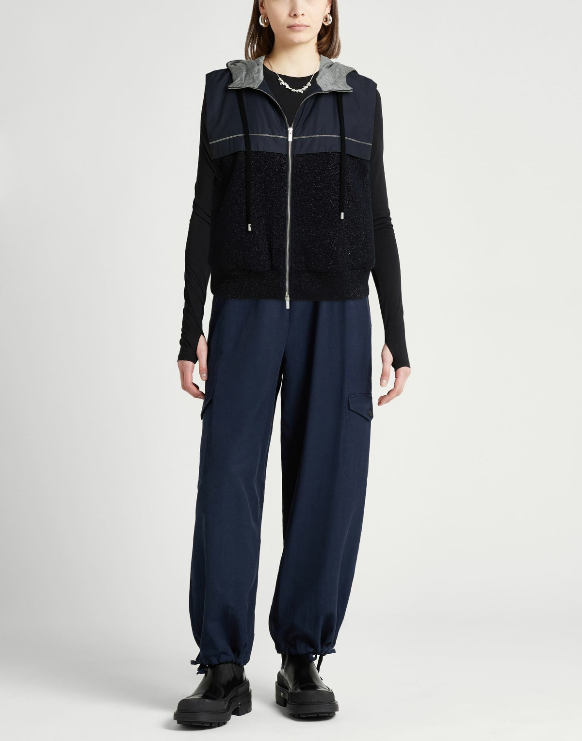 Peserico Womens Vest in Navy