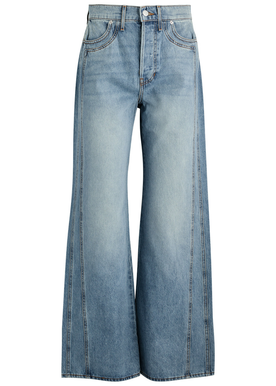 Veronica Beard Taylore Wide-leg Jeans Blue