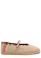 Missoni Lola Suede Espadrille Flats Beige