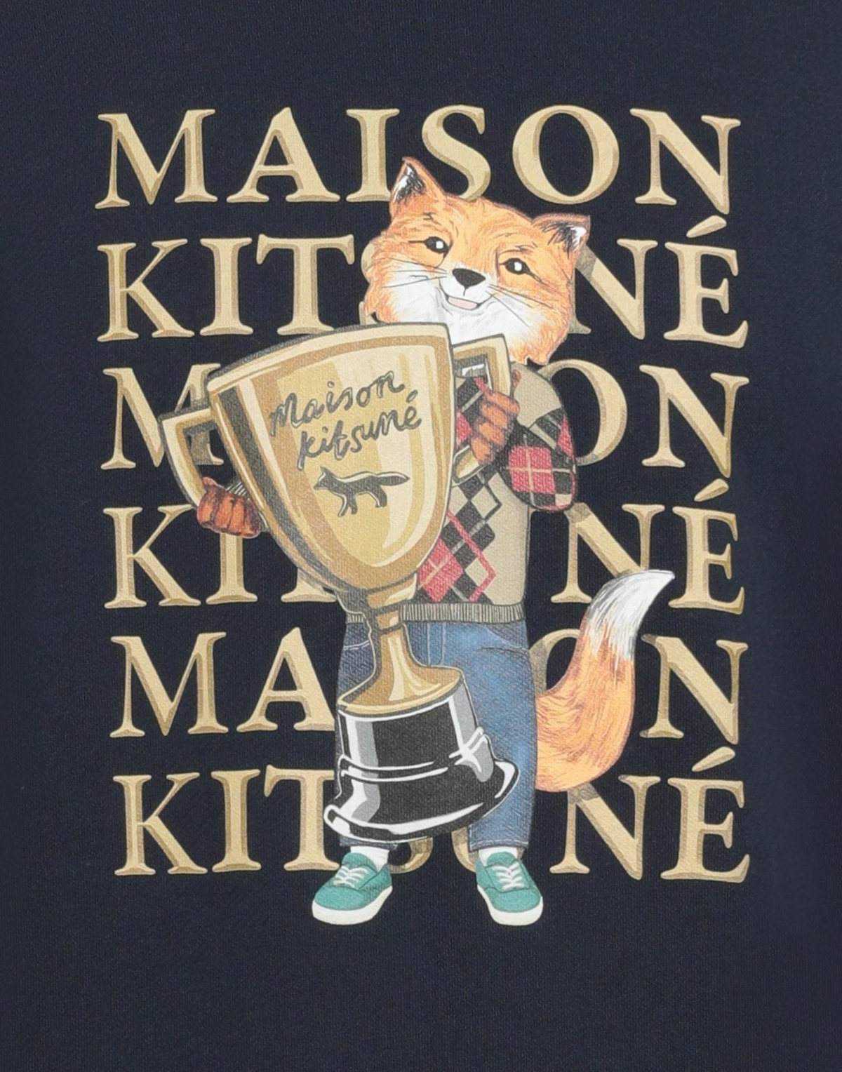 Maison Kitsuné Mens Sweatshirt Midnight in Blue