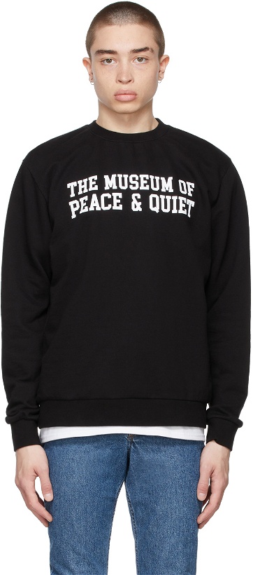 Photo: Museum of Peace & Quiet Black Cotton Campus Sweatshirt