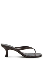 Staud Freja 60 Leather Mules Brown