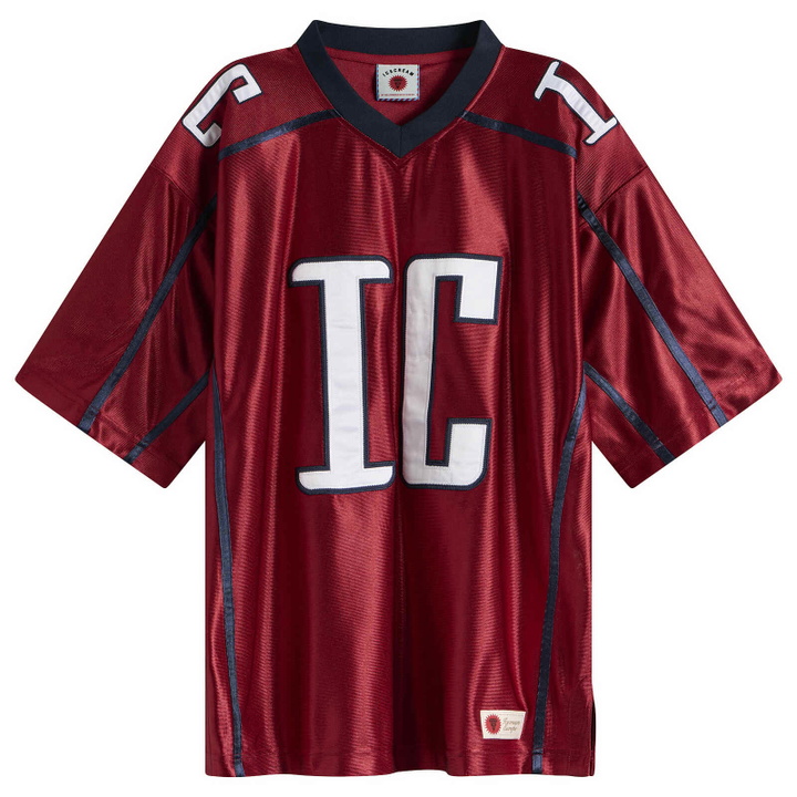 Photo: ICECREAM Men's Ic Football Shirt in Red