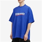Vetements Men's Campaign Logo T-Shirt in Royal Blue