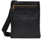 Versace Jeans Couture Black Rubberized Logo Bag