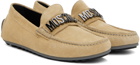 Moschino Beige Driver Loafers
