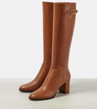 Valentino Garavani Vlogo Signature leather knee-high boots