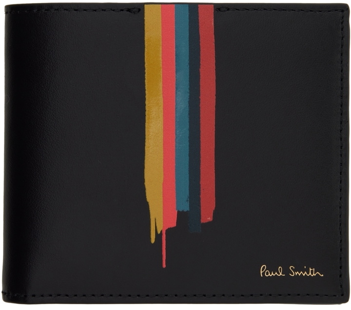 Photo: Paul Smith Black Painted Stripe Bifold Wallet