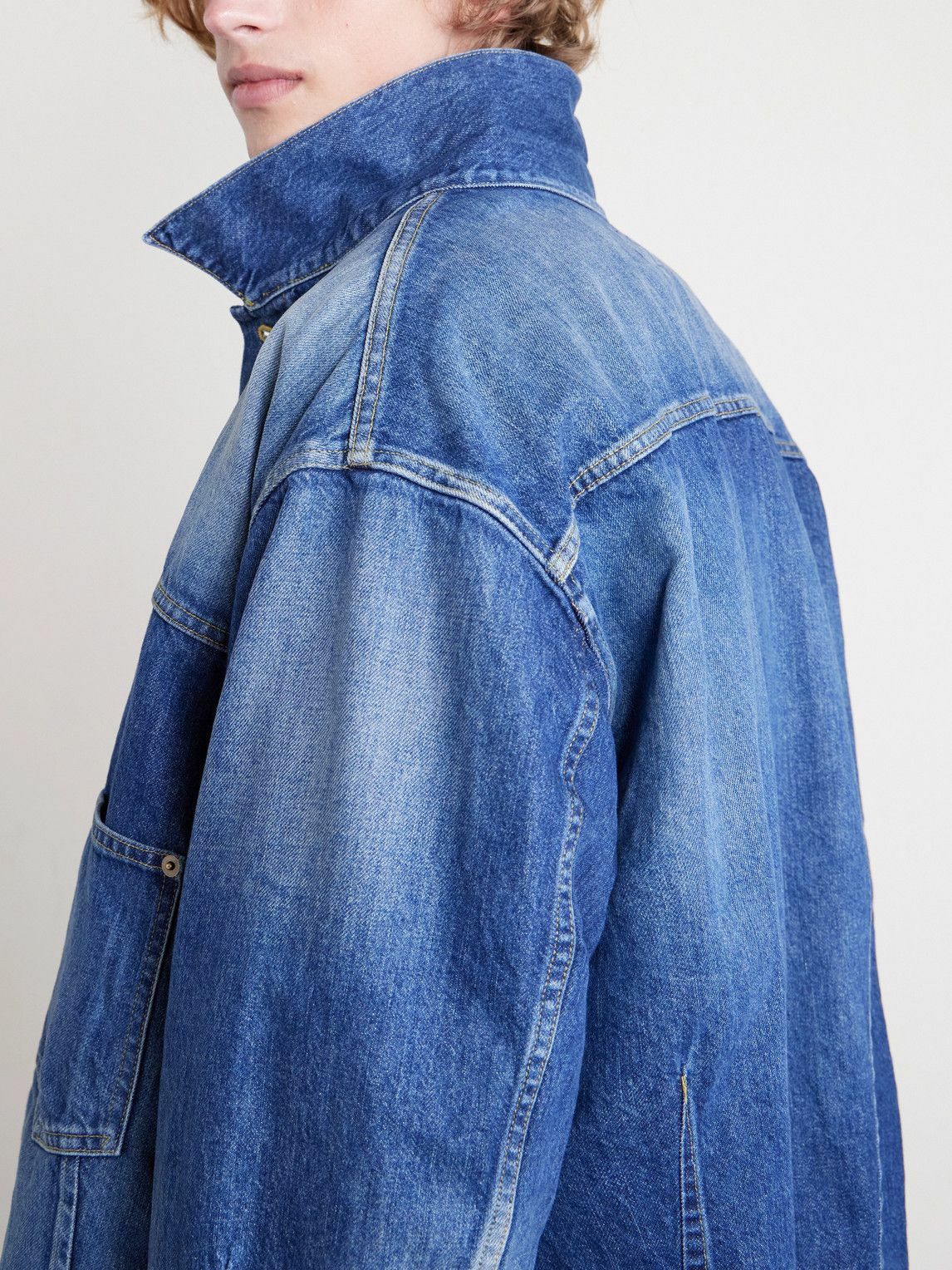 Needles - Darts Bottom Denim Jacket - Blue
