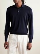 Brunello Cucinelli - Virgin Wool and Cashmere-Blend Polo Shirt - Blue