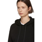 Unravel Black Cotton and Cashmere Hoodie