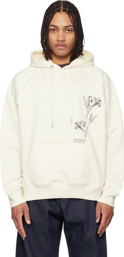 Photo: WOOYOUNGMI Off-White Flower Back Logo Hoodie